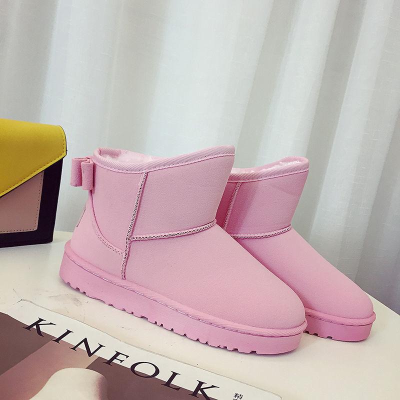 Winter Plus Velvet Thick Snow Boots Women Thick-soled Short Tube Short Boots Korean Cotton Shoes