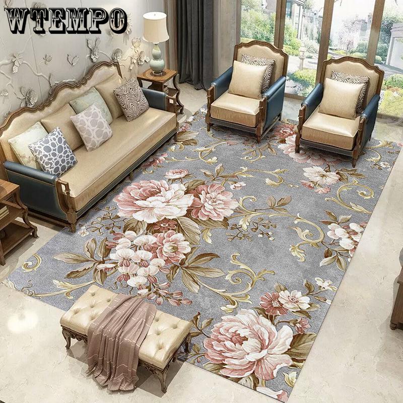 Nordic Flower Art Carpet For Living Room Bedroom Anti-slip Large Rug Floor Mat Carpets Area Rugs