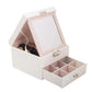 Jewelry Box PU Leather Jewelry Storage Earring Rings Box Packaging Storage Display Case Organizer for Home Travel Girl's Gift