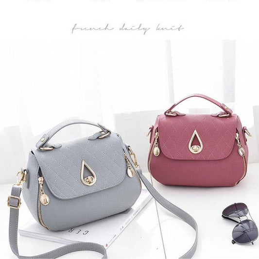 Crossbody Body Women Leather Anti-theft Waterproof Multi-pocket Drip Buckle Handbag Shoulder Bag