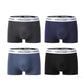 4 Pieces Men's Underwear Modal Boxer Solid Color Ice Silk Sports Comfortable Boxer Briefs Gift Box Packaging Mid Waist Underpants Breathable Panties