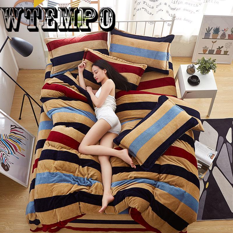 Bedlinens Egyptian  Bedding Set Queen King Size Flat Sheet Duvet Cover Set