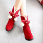 Autumn and Winter Snow Boots Women's Short Boots Non-slip Flat Bottom and Velvet Thick Short Boots To Keep Warm