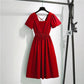 Dress Women's Spring Summer Plus Size Casual Solid Color Dress Square Collar Short Sleeve Open Back Cotton All-match