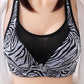Underwear Women's Thin Leopard Print Anti-sagging Side Close-up and Anti-glare Beautiful Back Bra Without Steel Ring Gathering