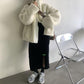 Double-sided Lamb Velvet Jacket Winter Ladies Korean Version of Loose Stand-up Collar Thick Jacket Suitable for Young Women