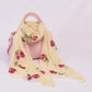 Female Spring and Autumn Simulation Silk Embroidery Scarf Long Rose Embroidery Scarf Shawl Gauze Scarf Solid Floral High Quality Wrap Shawl Neck Cover