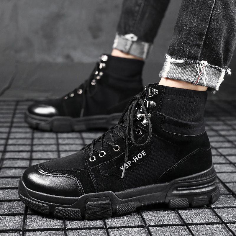Men's High Top Boots Ankle Martin Booties Fashion Casual Shoes for Men Sneakers Man Footwear Male