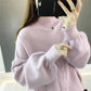 Autumn Winter Women Sweaters and Pullovers Lantern Sleeve Loose Knitted Sweaters Ladies Jumper Tops