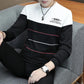 Autumn Men's Pullover Round Neck Youth Warm Top Slim Thin Long-sleeved Sweater Bottoming Shirt
