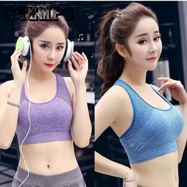 Women Letter Bra Top Push Up Fitness Running Yoga Bra Underwear Cotton Tops Gym Wear Sportswear