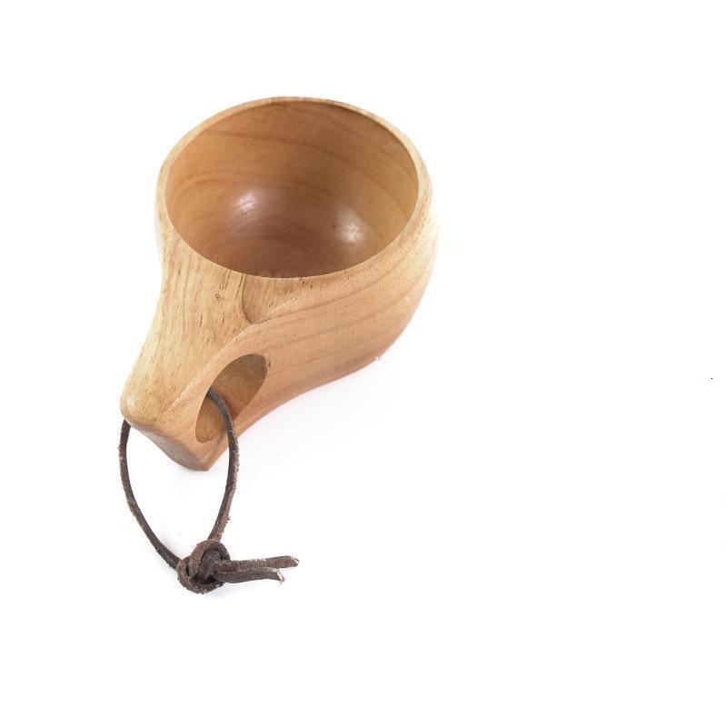Japanese-Style Wood Coffee Mug  Portable Rubber Wooden Tea Milk Cups Drinking Mugs Drinkware Handmade Juice Lemon Teacup Gift