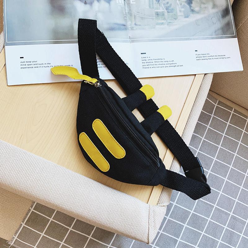 Parent-child Bag Cute Unisex Children Canvas Sling Bag Outdoor Travel Boy Girl Shoulder Crossbody Chest Bag for Gift