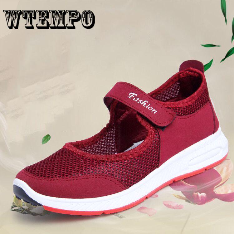 Pair of Shoes Women Flat 4 Colors Breathable Sport Fitness Slip on Casual Loafer Shoes