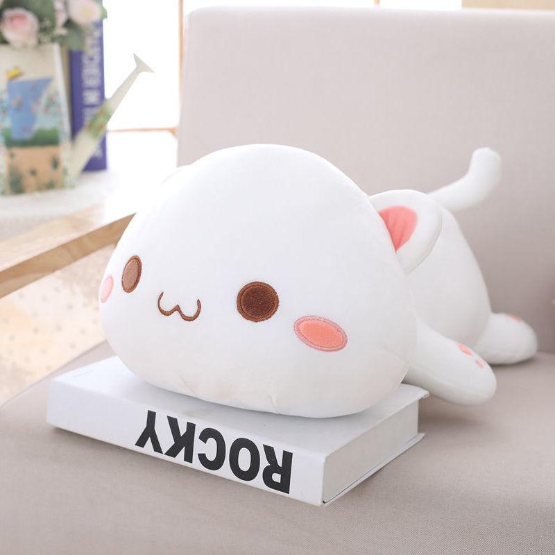 Lovely Lying Cat Animal Doll Soft Plush Stuffed Back Pillow Cushion Cute Kids Plush Toy Gift