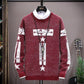 Men's Sweater Autumn and Winter Thickening Round Neck Pullover Sweater Tide Slim Warm Sweater Bottoming Shirt Youth Shirt