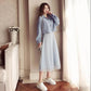 Ladies Skirt Short Jacket + Mid-length Mesh Skirt Dress Long Skirt Two-piece Dress Ladies Mesh Dress Long Sleeve Jacket Two-piece Dress