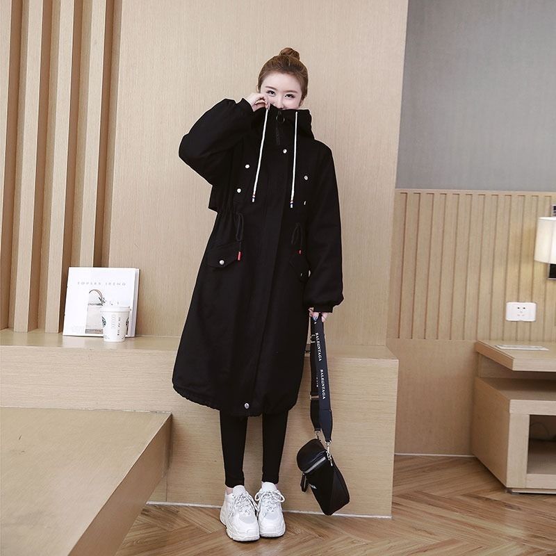 Winter Korean Style Loose Hooded Padded Coat Women's Long Plus Size Padded Coat
