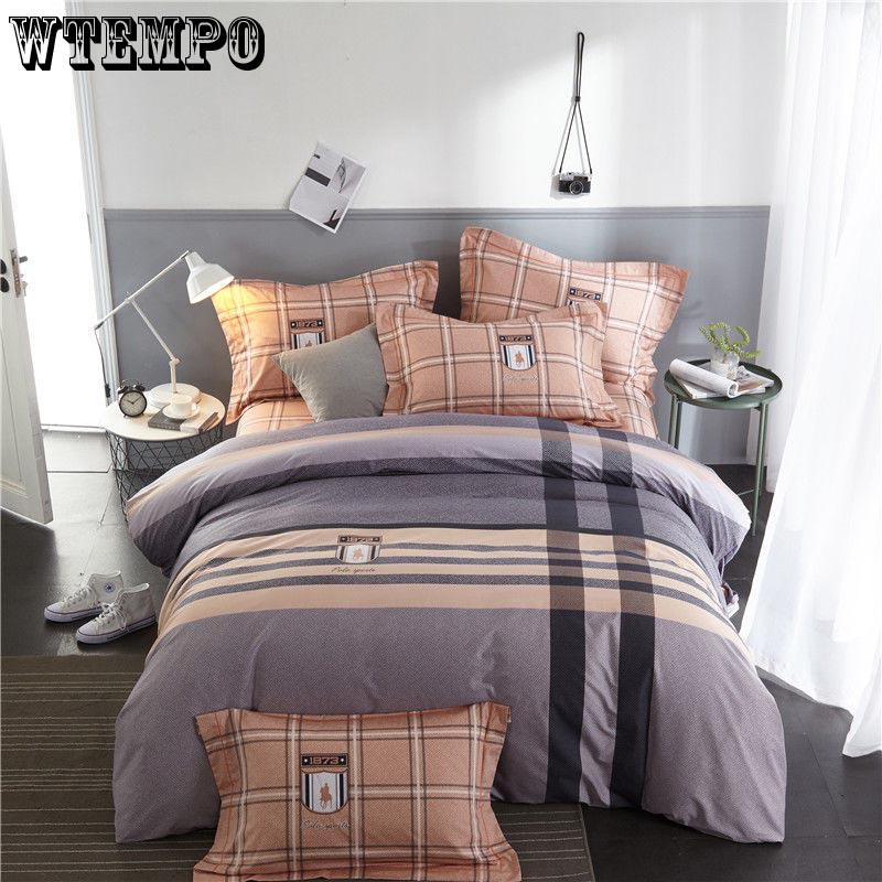 4 Pcs Set Pillowcase Soft Comfortable Bedding Set Home Quilt Cover Set Queen King Size