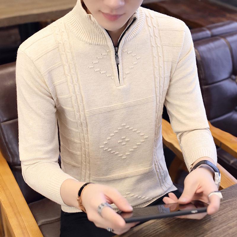 Sweater Men Casual Pullover Men Autumn Slim Fit Mens Sweaters Knitted Cashmere Wool Pull Homme