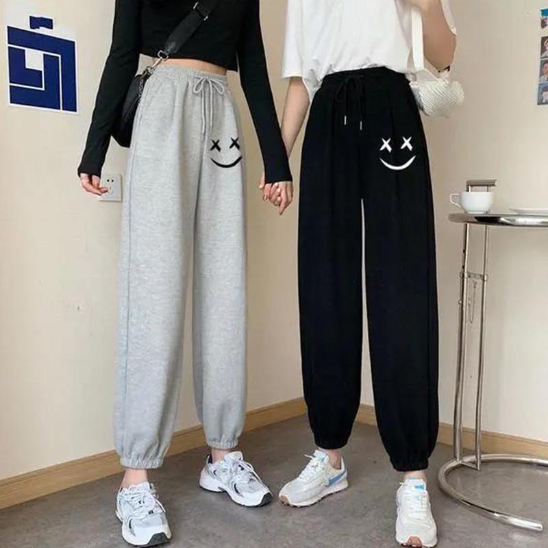 Gray Sweatpants Women's Loose-fitting Trousers Spring and Autumn and Summer Thin Section Was Thin Tide Casual Pants