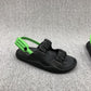 European Women's Shoes Summer Soft Leather Folds Color Matching Open Toe Flat Beach Sports Sandals Women