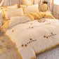 Princess Style Milk Velvet Winter Thick Crystal Velvet Four-piece Double-sided Quilt Cover Coral Velvet Bed Linen