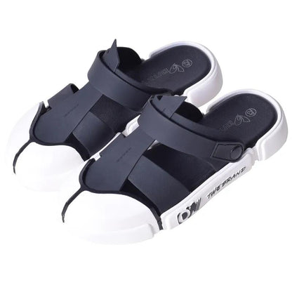 Men's Sporty Sandals for Driving Outside Drifting on The Beach Breathable Hole Shoes Slippers