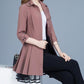 Women's Plus Size Windbreaker Jacket Spring and Autumn Thin Three-quarter Sleeves Lace Stitching Korean Version