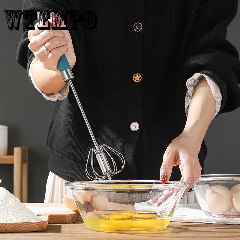 Semi-automatic Egg Beater Stainless Steel Cream Manual Hair Beater Egg Stick Baking Tool