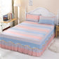 Skin-friendly Sanding Bed Skirt Bedroom Student Dormitory Pillowcase Quilt Cover Bed Cover Bedding