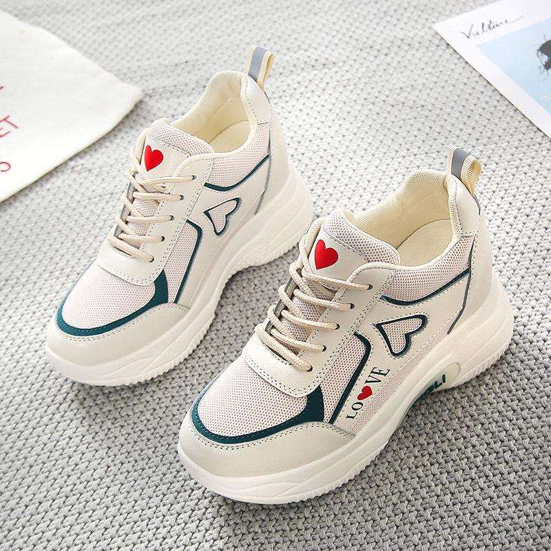 White Sneakers Women Heighten Womens Dad Shoes Casual Vulcanized Shoes Zapatos Dorados Para Mujer
