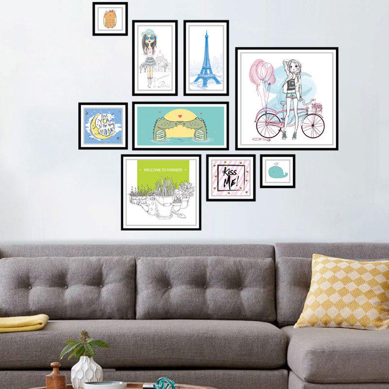 [Wall sticker] creative frame picture home decoration wall stickers for children's room girl bedroom