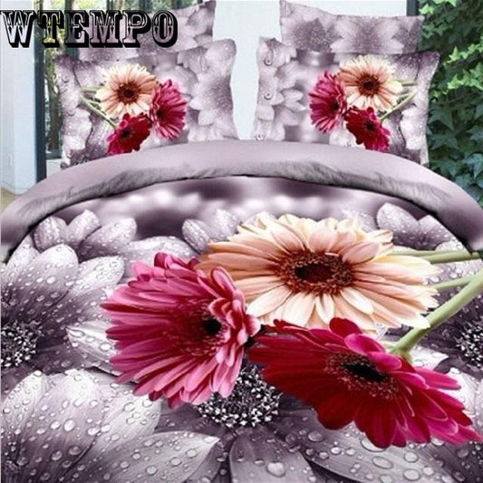 Luxury Bedding Bed Sheet Duvet Cover Pillow Case Comforter Set 3d Printing  King Home Textile