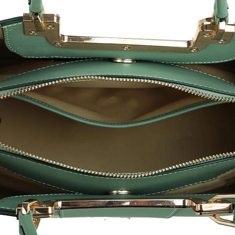 Women Luxury Top-Handle Bags Personality European Style Genuine Leather Handbags Large Capacity Crossbody Bag