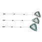 1.7/1.9/2.1m Micro Mesh Aluminum TPU Adjustable Retractable Telescopic Folding Fishing Landing Net