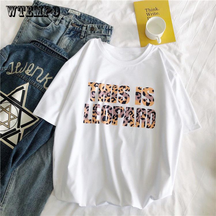 WTEMPO Short-sleeved Female Loose Korean Wild Half Sleeves Retro Hong Kong-flavored Girlfrie
