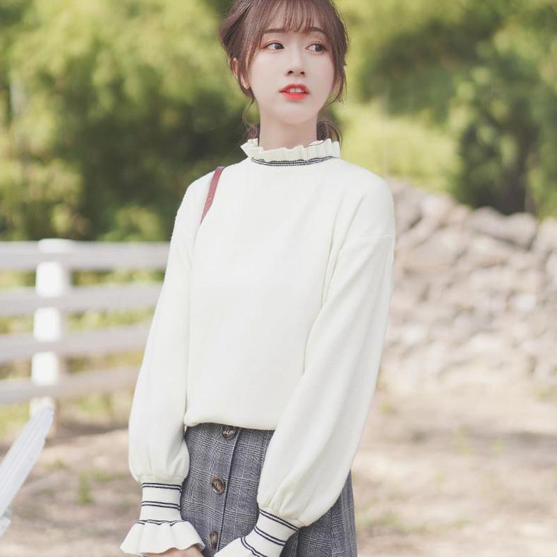 Women Sweaters Pullovers Autumn Winter Long Sleeve Pull Female Solid Pullover Female Casual Short Knitted Sweater