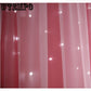 Full Blackout Curtain Princess Style Simple Modern Hollow Star Bedroom  Window Curtain