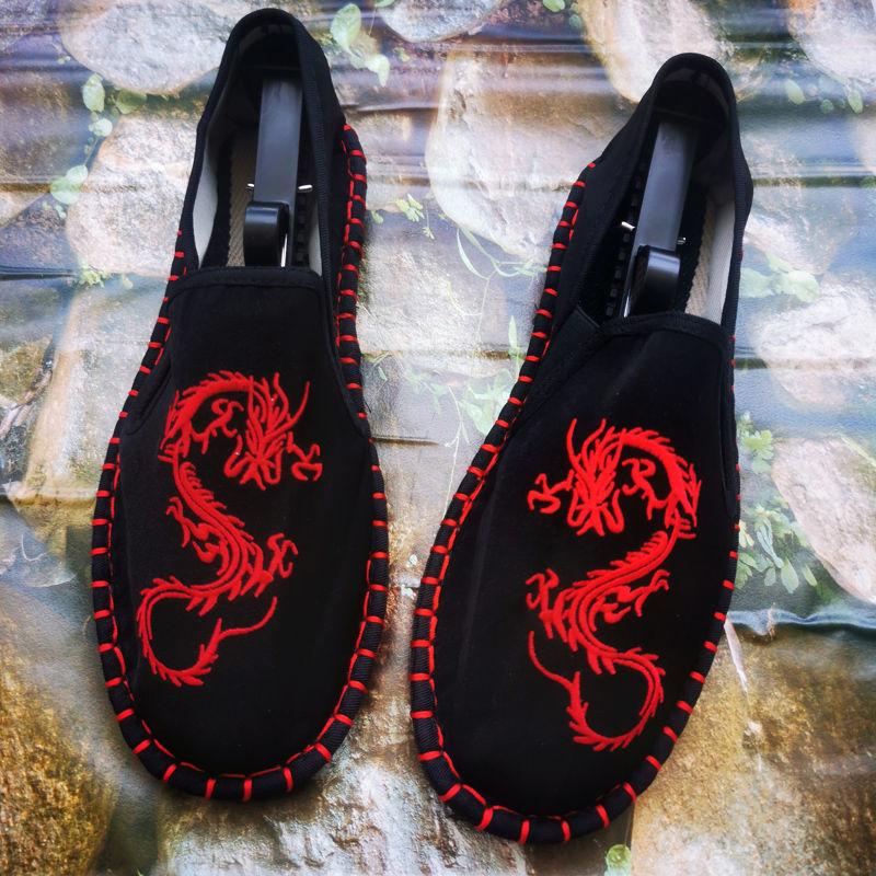 Male Old Beijing Cloth Shoes Chinese Style Ethnic Embroidered Canvas Shoes Mental Guy Trendy Casual Canvas Footwear