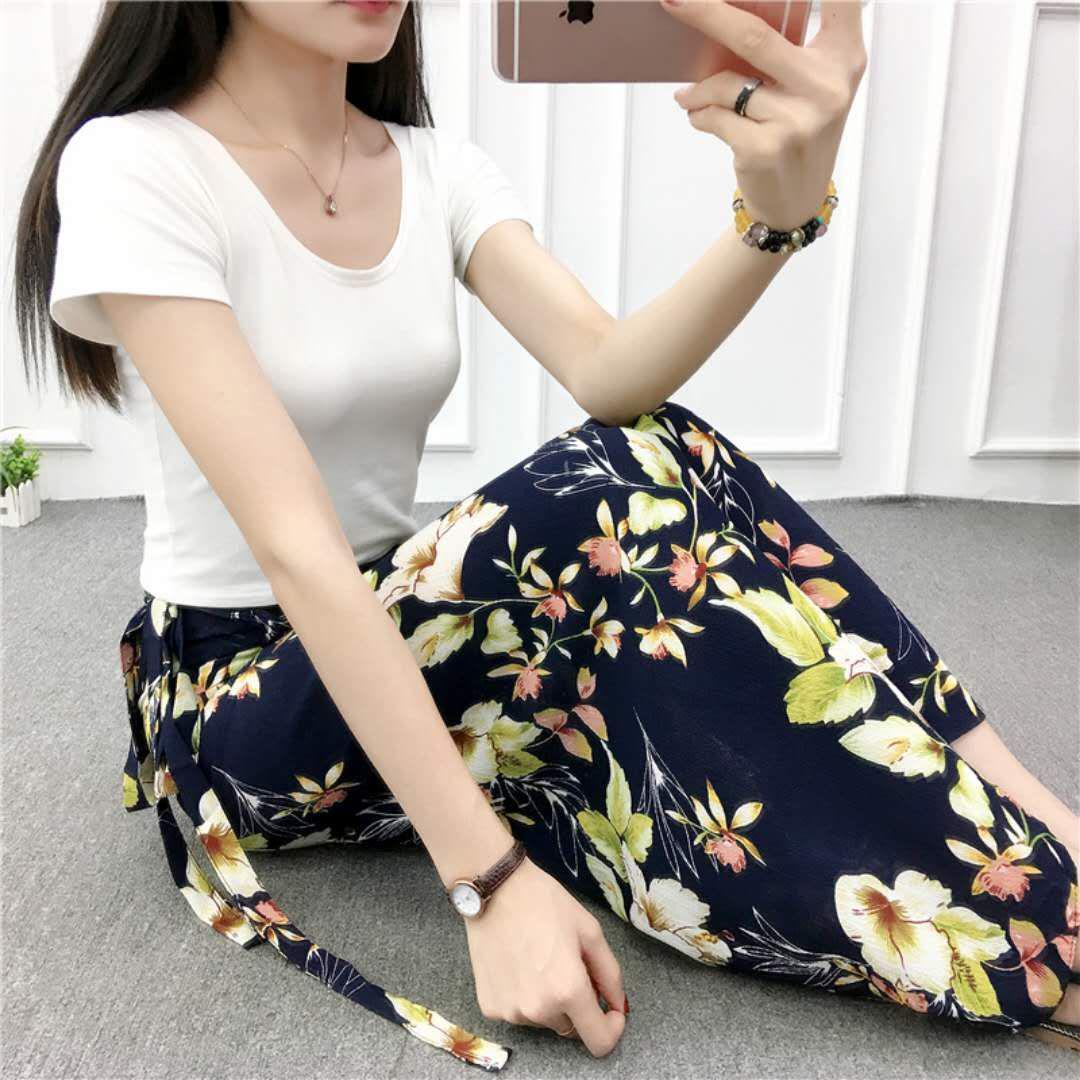 Long Floral Chiffon Casual Skirt One-piece Skirt Women Summer Chiffon Wrap Skirt Long Beach Skirt