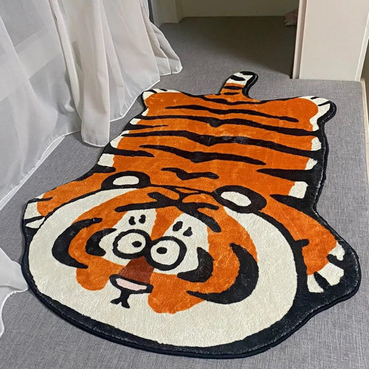 Imitation Cashmere Thick Tiger Carpet Bedroom Bedside Carpet Special-shaped Carpet Bathroom Non-slip Absorbent Mat
