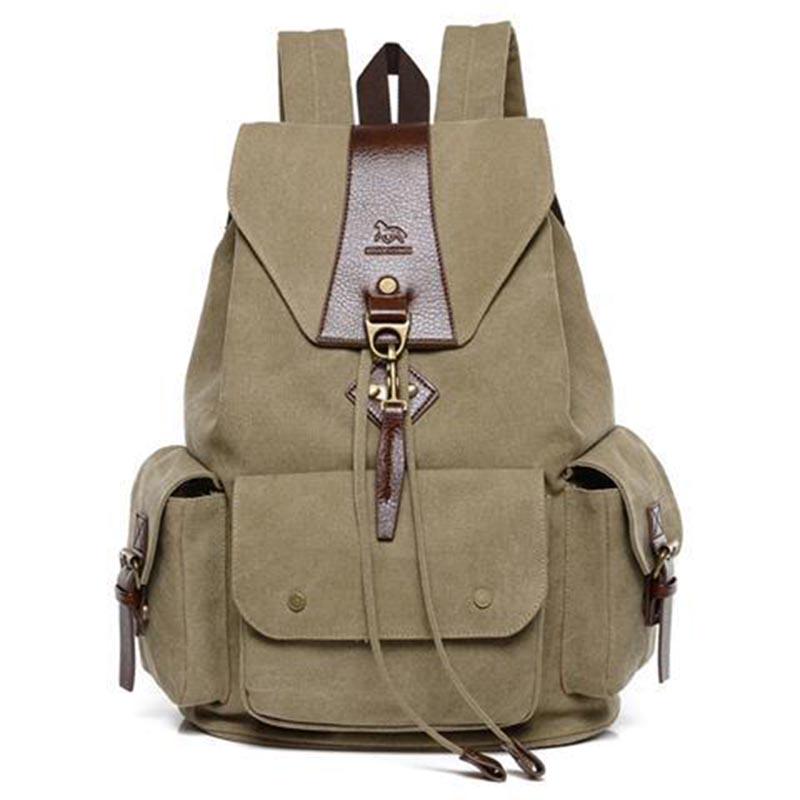 Men Male Canvas Backpack Casual Rucksacks Laptop Backpacks College Student School Bag Backpack Women