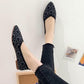 Casual Lazy Beanie Shoes Women's All-match Breathable Flying Woven Flat-bottomed Mother's Shoes Single Shoes