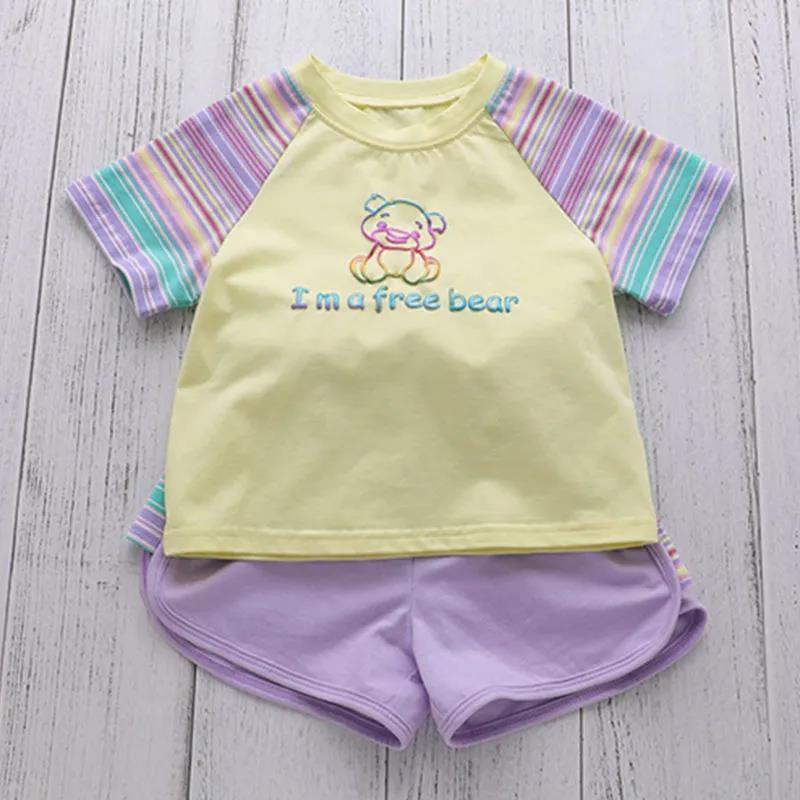 Girls' Summer Clothes Children's Summer Western Style Children's Summer Suits Female Baby Two-piece Suit