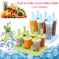 6/12pcs DIY Ice Cream Popsicle Mould +Silicone Tray Dessert Summer Icebox Lolly Mould