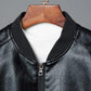 Soft Leather Short Leather Jacket Men's Thin Loose Casual Jacket Warm Leather Jacket Men's Handsome and Simple Warm Motorcycle Clothing