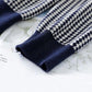 Sweater Dress Women's Plaid Pullover Knit Dress Korean Waist Trending Sweater Dress Autumn and Winter Lady Style Fashion
