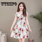 Floral Printed Dress 2019 New Fashion Women A-Line Party Dresses Short Sleeve Summer Plus size XXXL