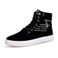 Men Fashion Casual High Top Suede Shoes Lace Up Sneakers Driving Moccasins